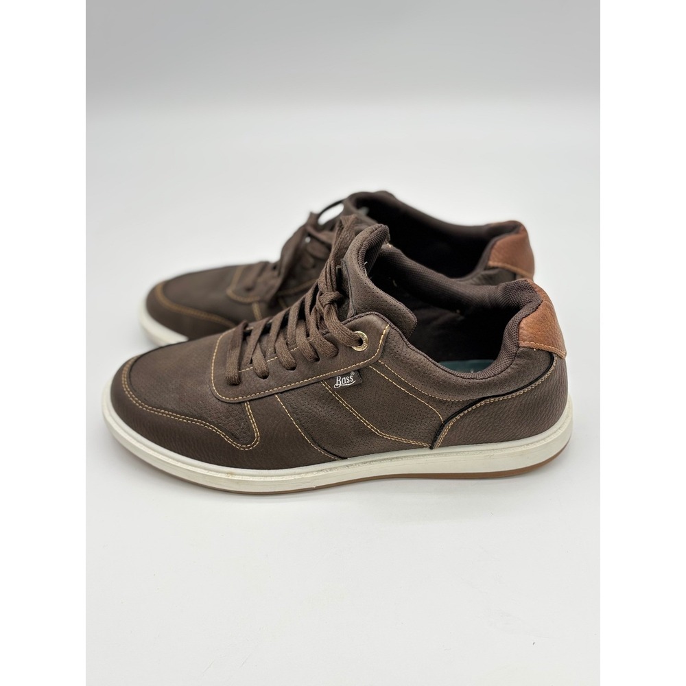 Bass Mens Brown Low Top Sneakers Casual Lace Up Shoes 71362709B1-ML Size 10.5 - Picture 3 of 7